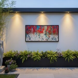 Hand Crafted Acrylic Fluid Art Upcycled Canvas